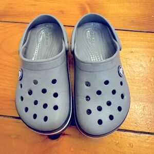 Toddler size 10 crocs grey